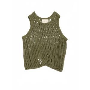 NEW NICHOLAS DALEY women's knitted vest in green
